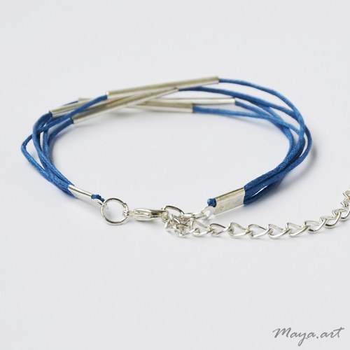 Stříbrnomodrý náramek "SIMPLE BRACELET" — foto 2
