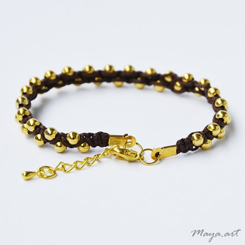 Hnědý náramek "MACRAME BRACELET" — foto 2