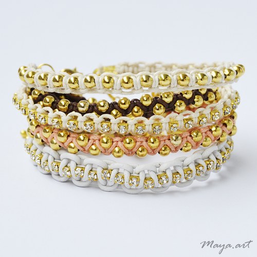 Hnědý náramek "MACRAME BRACELET" — foto 3