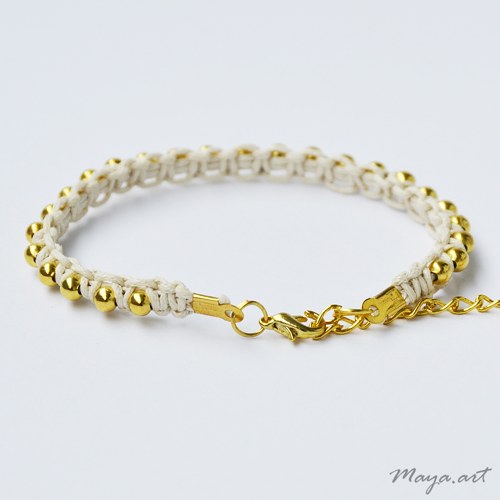 Béžový náramek "MACRAME BRACELET" — foto 2