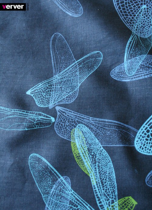 Šaty lněné s křídly - indigo — foto 3
