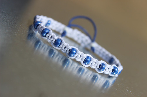 Námořnický.. Náramek makramé/shamballa — foto 5