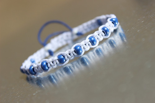 Námořnický.. Náramek makramé/shamballa — foto 3