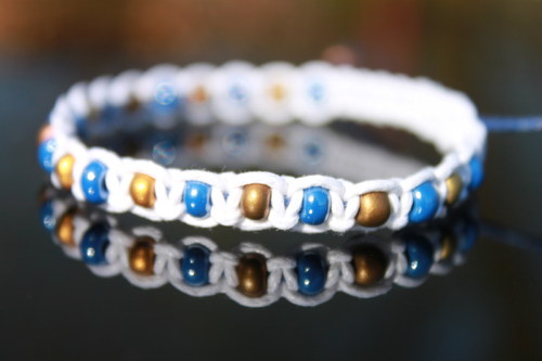 Náramek makramé/shamballa — foto 2