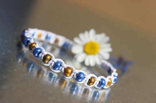 Náramek makramé/shamballa — foto 3