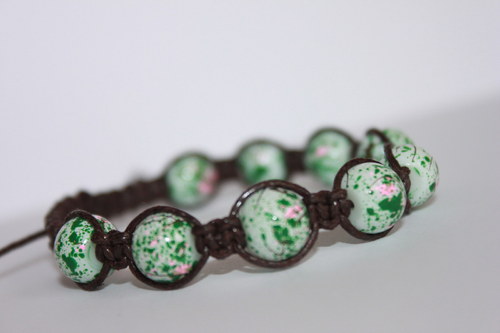Náramek makramé/shamballa — foto 5