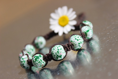 Náramek makramé/shamballa — foto 4