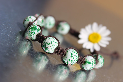 Náramek makramé/shamballa — foto 2