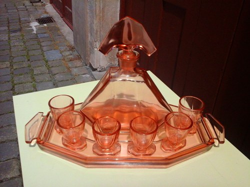 Set: karafa , 6 x sklenička , tác — foto 2
