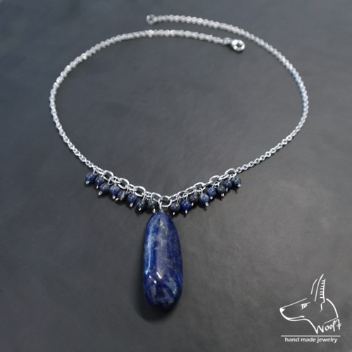 Lazhvard (lapis lazuli) - modrý náhrdelník — foto 2