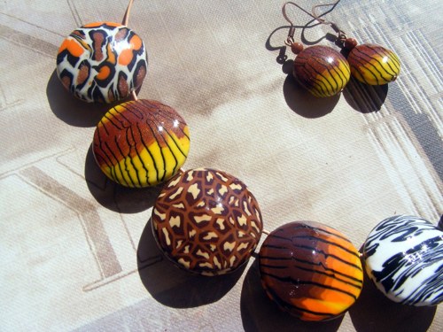 Fimo náhrdelník "Afrika" — foto 4