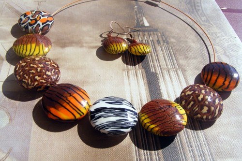 Fimo náhrdelník "Afrika" — foto 5