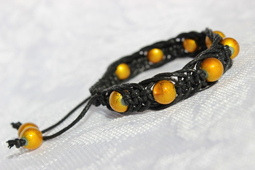 Náramek makramé/shamballa — foto 2