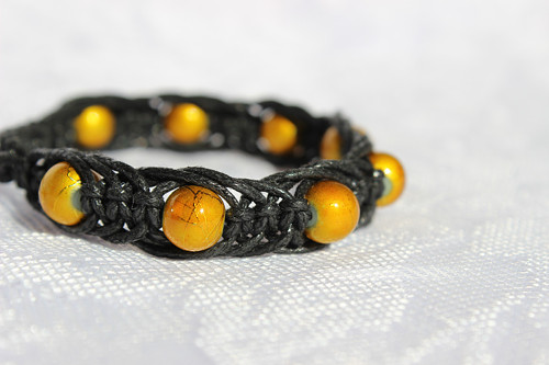 Náramek makramé/shamballa — foto 4
