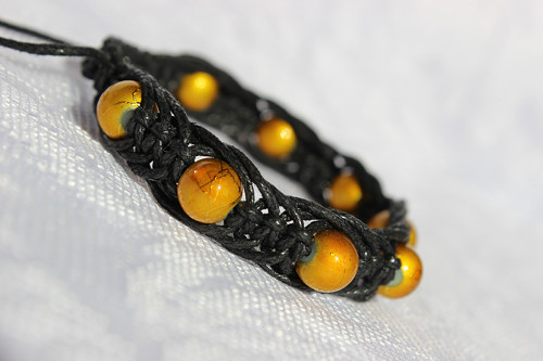 Náramek makramé/shamballa — foto 5