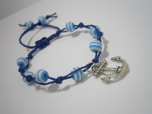 Námořnický náramek s kotvou (macramé) — foto 5