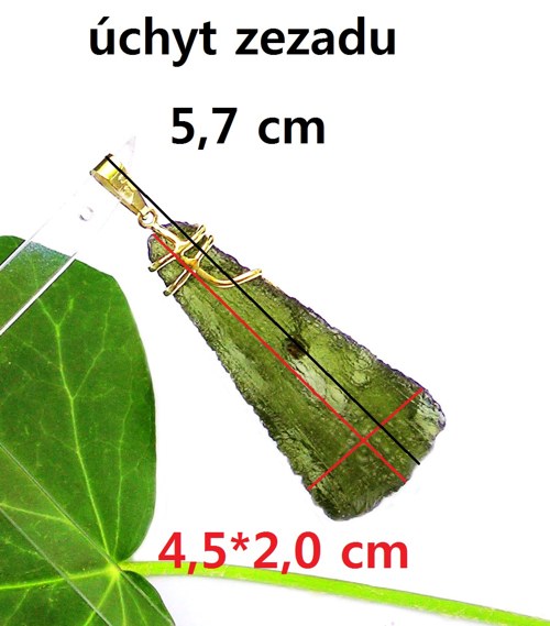 ZLATÝ přívěsek ČESKÝ VLTAVÍN + granát — foto 4