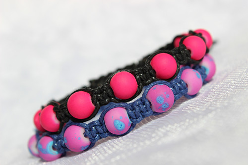 Náramek makramé/shamballa — foto 5