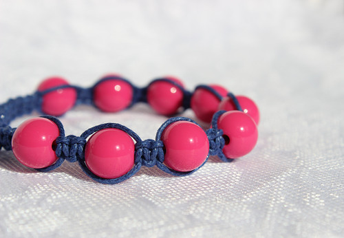 Náramek makramé/shamballa — foto 5