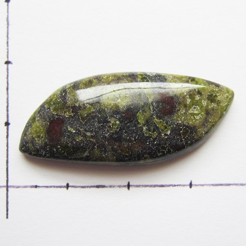 Kabošon epidot, 35x14x5 — foto 2