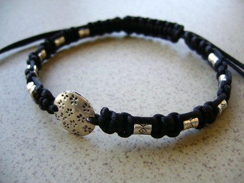Černý shamballa náramek — foto 2