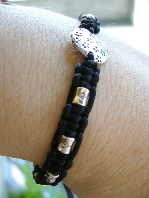 Černý shamballa náramek — foto 3