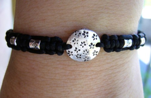 Černý shamballa náramek — foto 4