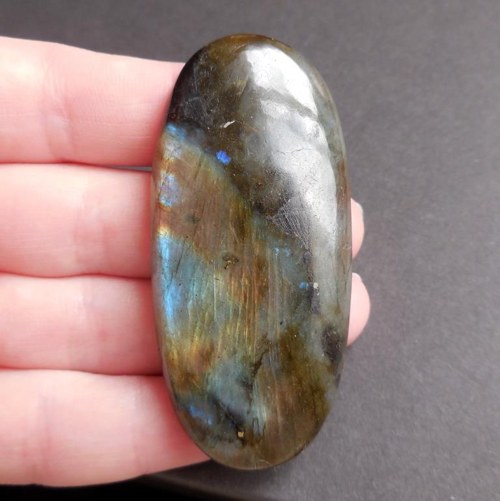 Labradorit - kabošon (65 x 31 x 8 mm) — foto 3