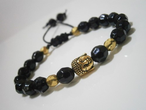 Elegantní náramek s buddhou (macramé) — foto 3