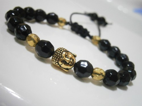 Elegantní náramek s buddhou (macramé) — foto 5
