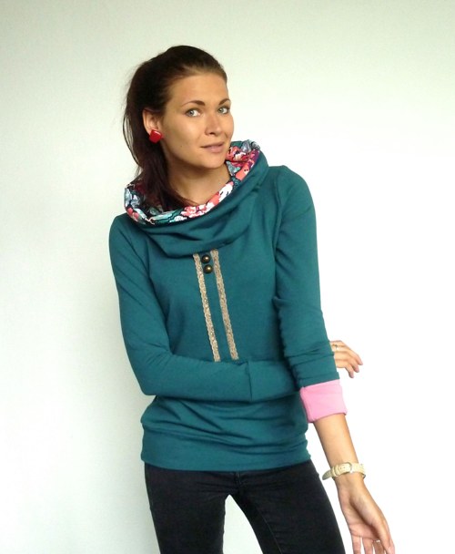 Mikina lahvově zelená — foto 3