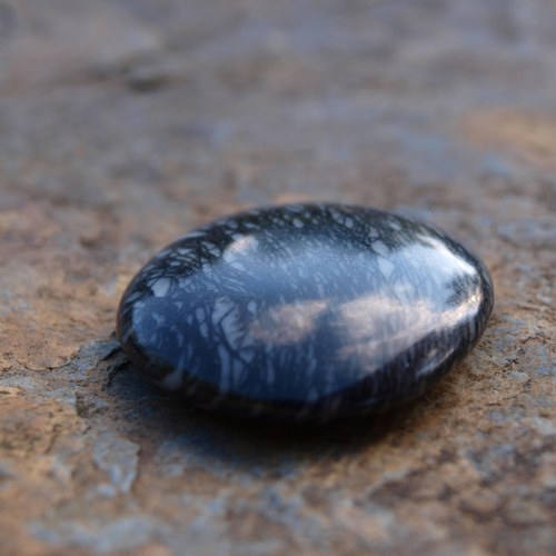 Jaspis Písmenkový, placka 38x33mm — foto 3