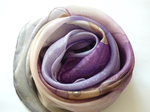 Viola-hodvábna šatka 90x90cm — foto 3