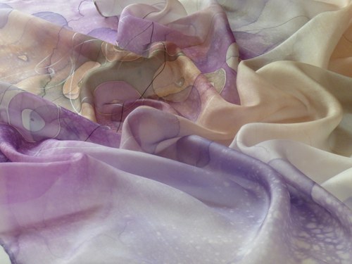 Viola-hodvábna šatka 90x90cm — foto 4
