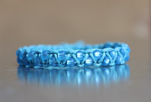 Mořský vánek.. Dvojřadý náramek macramé — foto 5