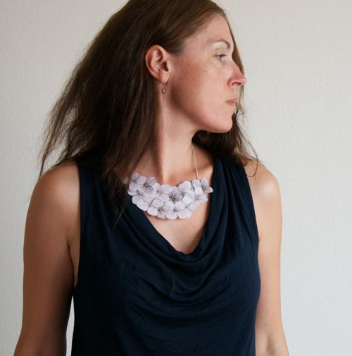 Náhrdelník- Hortenzie — foto 4