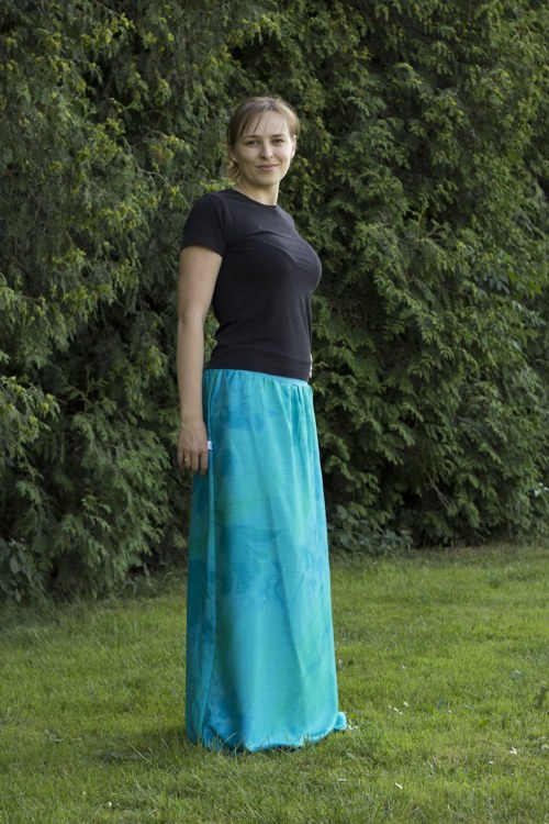 Maxi dřevěná tyrkysová — foto 3
