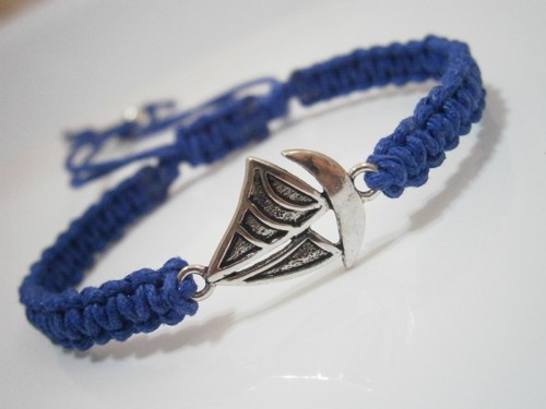 Loďka...náramek - Unisex (macramé) — foto 2