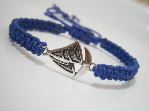 Loďka...náramek - Unisex (macramé) — foto 3