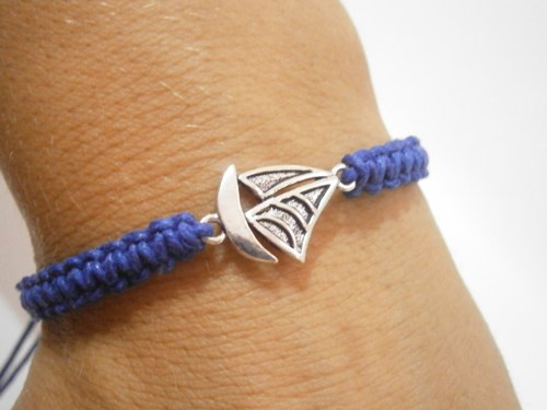 Loďka...náramek - Unisex (macramé) — foto 6