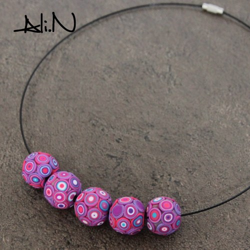 Náhrdelník Pink Klimt — foto 3