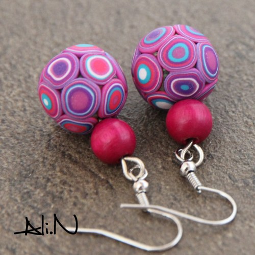 Náušnice Pink Klimt — foto 3