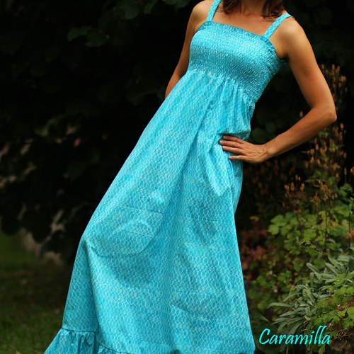 Dlouhé šaty BATIK TYRKYSOVÉ - IHNED — foto 6
