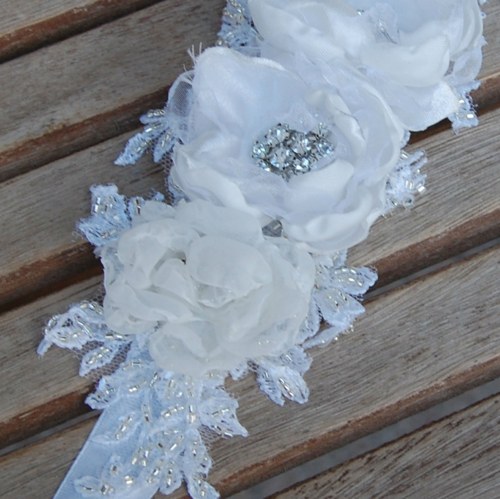 Wedding Lace Collection Rose ... pásek a čelenka — foto 5