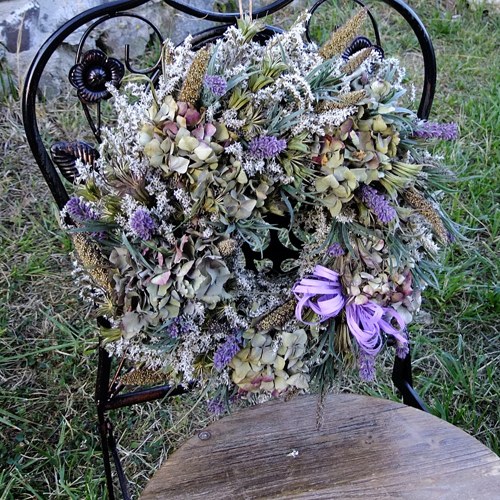 Věnec celoroční - Levandule a hortensie — foto 2