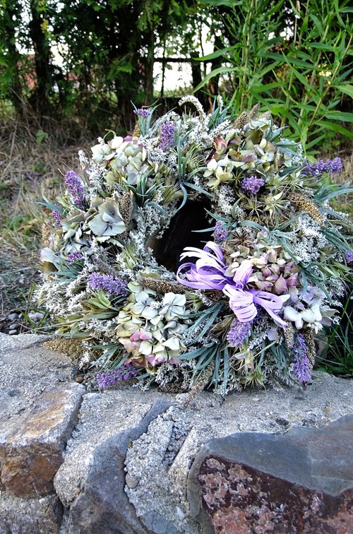 Věnec celoroční - Levandule a hortensie — foto 3