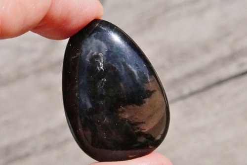 Placička - obsidián kouřový D 489 — foto 2