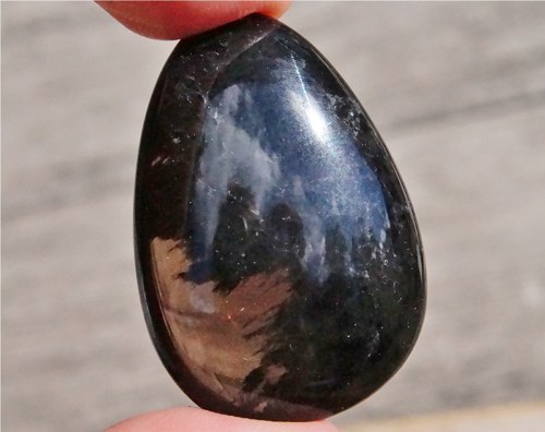 Placička - obsidián kouřový D 489 — foto 3