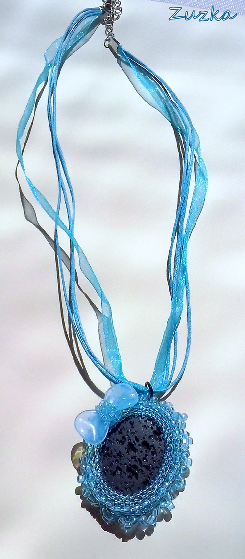 "Lava Blue" náhrdelník — foto 4