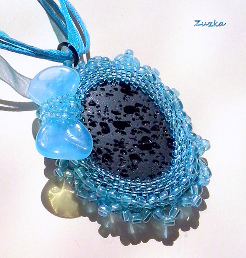 "Lava Blue" náhrdelník — foto 2